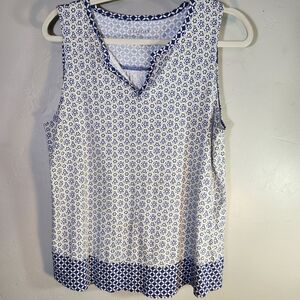 Talbot Sleeveless Cotton Blend Top Sz L